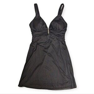 Jump Apparel Black Glitter Dress with Rhinestones